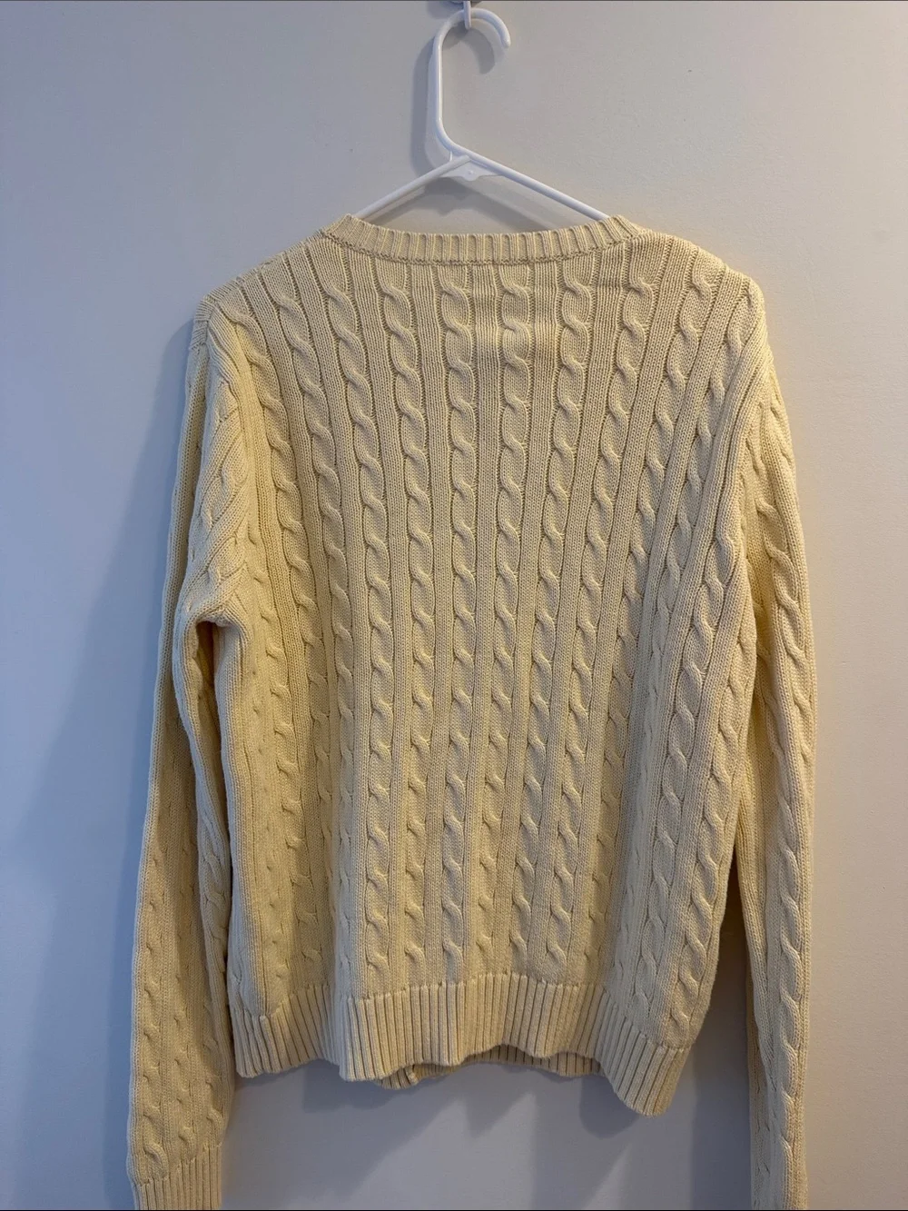 Brandy Melville Soft Pale Yellow Cable Cardigan